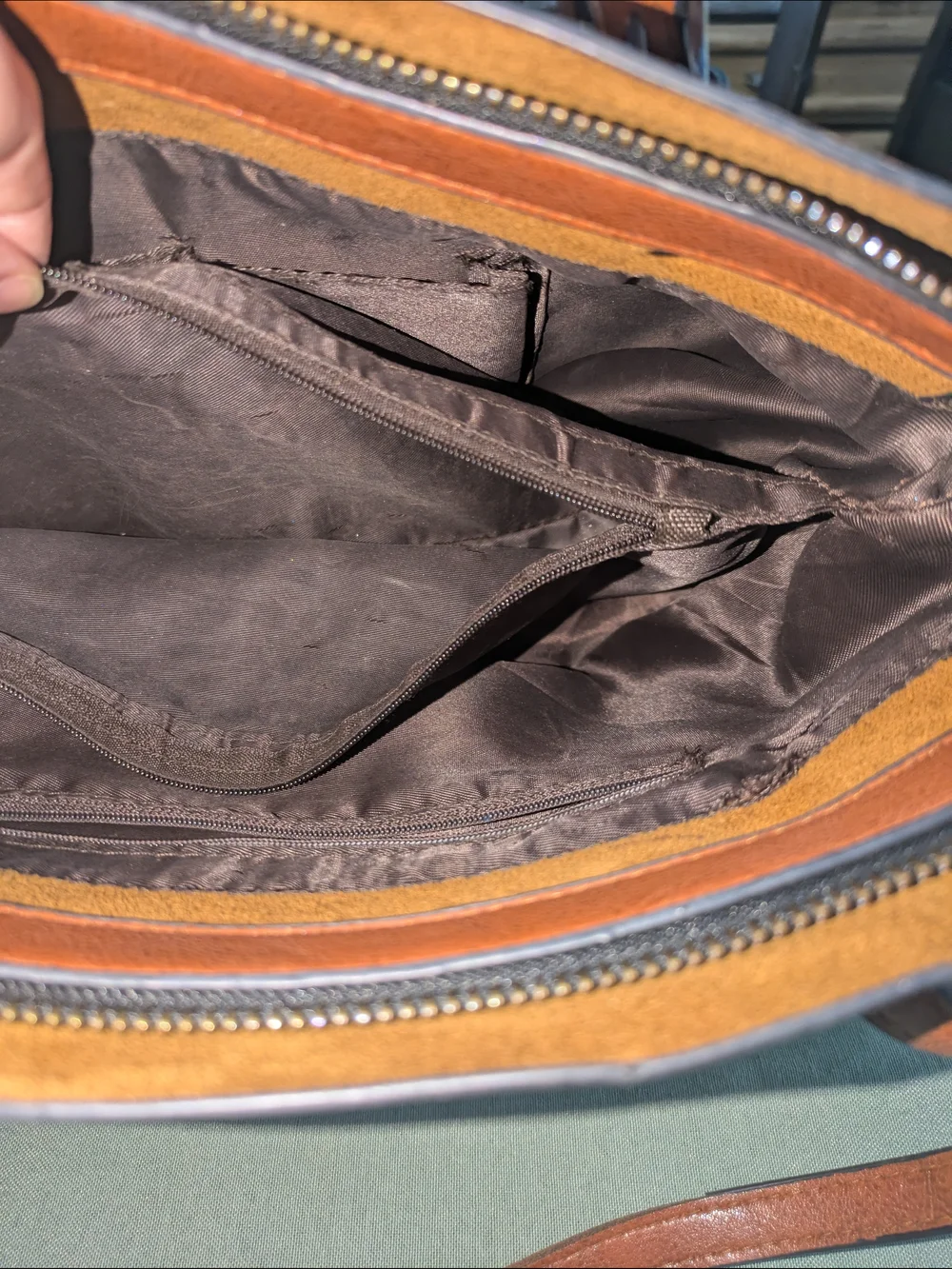 Classic Brown Leather-Look Tote Bag